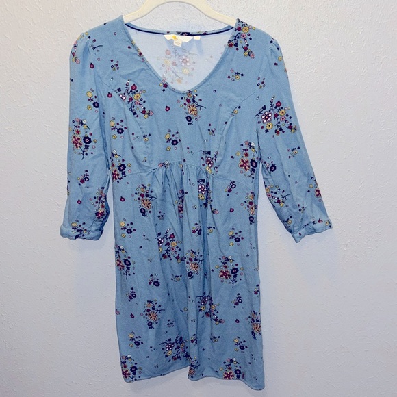 Boden Light Blue Floral Dress Women’s Size 8 - Picture 3 of 9